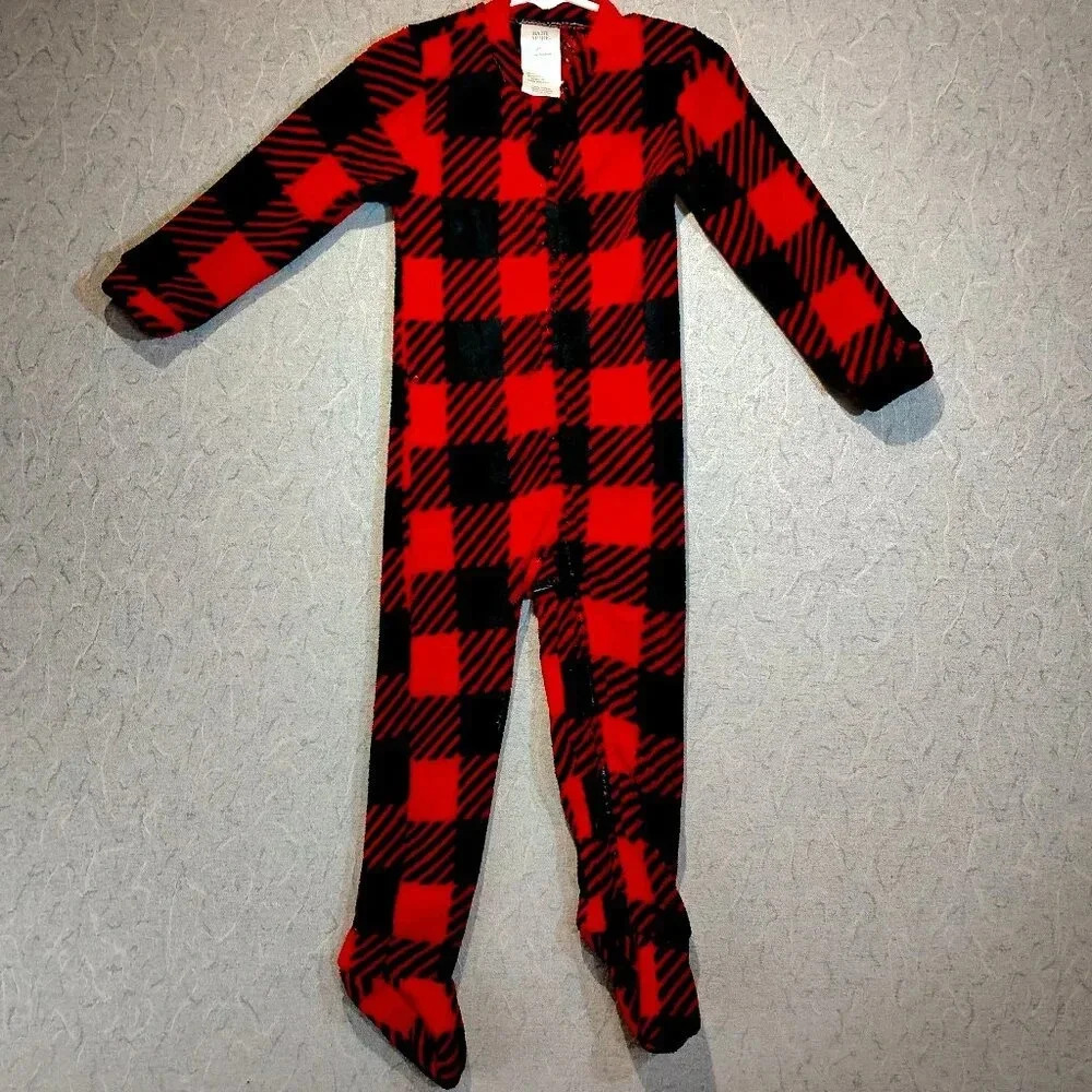 Baby Mode Red & Black Checkered Sleeper NWOT in Size 24  mo.
